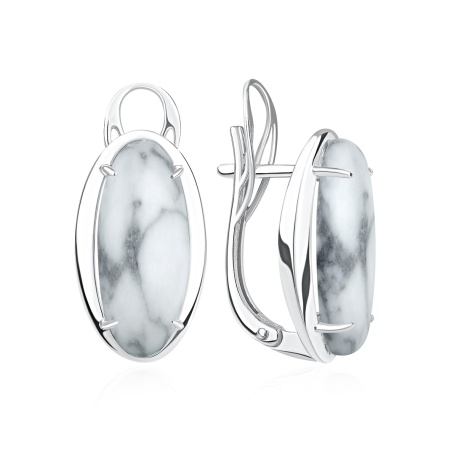 Серьги из серебра с кахолонгом