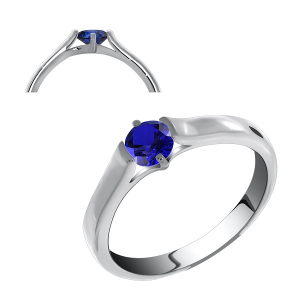 Кольцо из серебра с ситаллом со скидкой