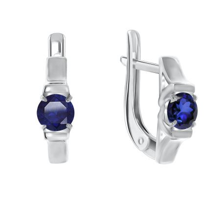 Серьги из серебра с ситаллами со скидкой