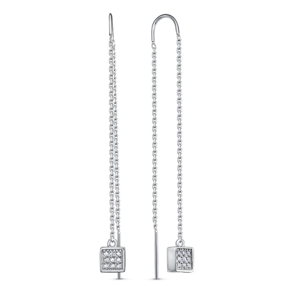 Серьги из серебра с1416113 от KRASNOE, металл Серебро, вставка Фианит Серьги из серебра с1416113 от KRASNOE, металл Серебро, вставка Фианит