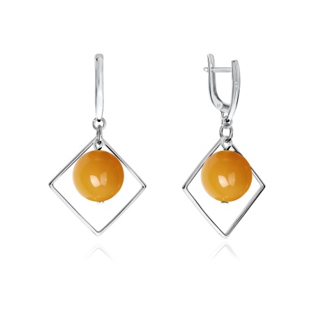 Серьги из серебра с агатами