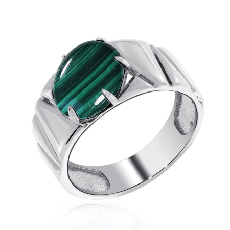 Купить кольцо из серебра с малахитом в интернет-магазине KRASNOE