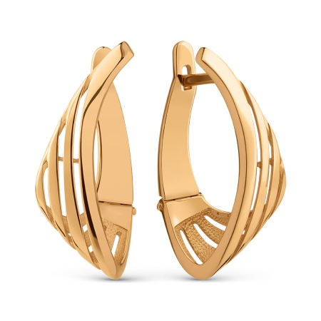 Серьги из золота без вставок 031752-1000 от KRASNOE, металл Золото, вставка Без вставок