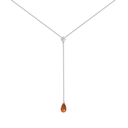 Колье из серебра с агатом и фианитами со скидкой Колье из серебра с агатом и фианитами со скидкой