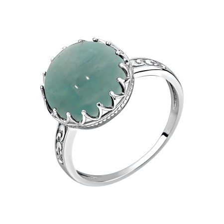 Купить кольцо из серебра с амазонитом в интернет-магазине KRASNOE