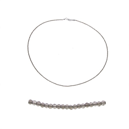 Бусы из серебра с топазами 8340106049-45