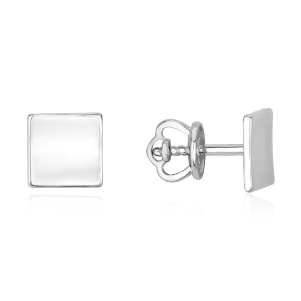 Пусеты из серебра без вставок в ювелирном интернет-магазине