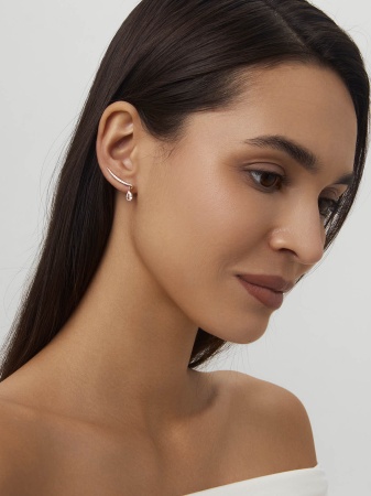 Серьги из серебра с фианитами