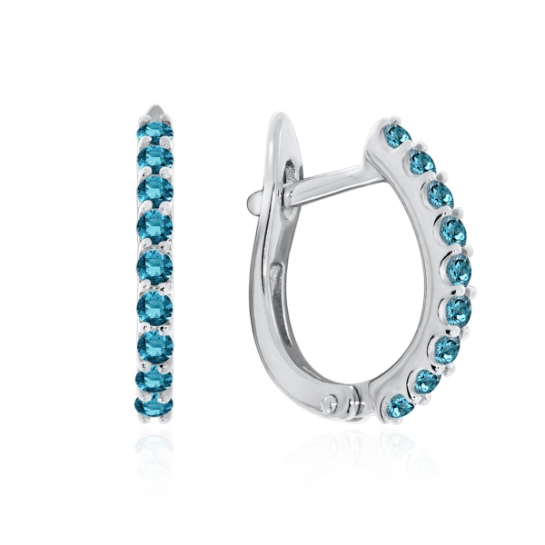 Серьги из серебра с топазом со скидкой