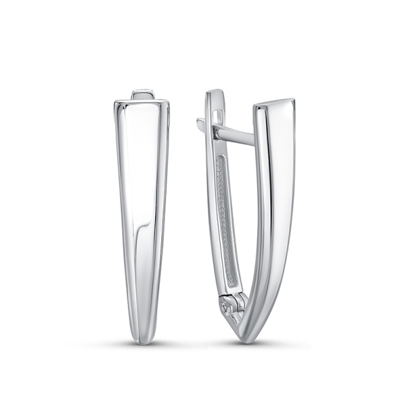 Серьги из серебра без вставок с2203235 от KRASNOE, металл Серебро, вставка Без вставок