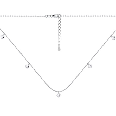 Колье из серебра с фианитами