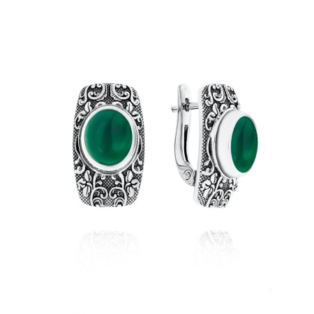 Серьги из серебра с агатами 2310391370-60 от KRASNOE, металл Серебро, вставка Агат