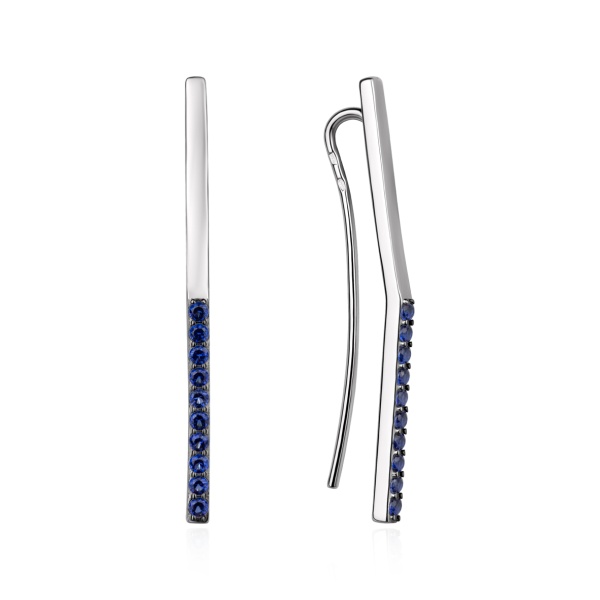 Серьги из серебра с ситаллами в ювелирном интернет-магазине