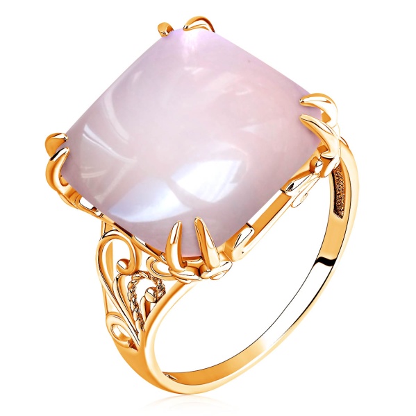 Кольцо из серебра с кварцем со скидкой