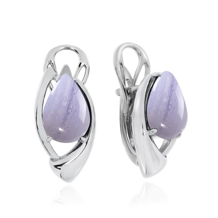 Серьги из серебра с агатами 2340392362-84 от KRASNOE, металл Серебро, вставка Агат
