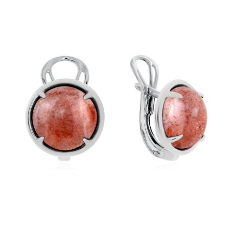 серьги из серебра с солнечником