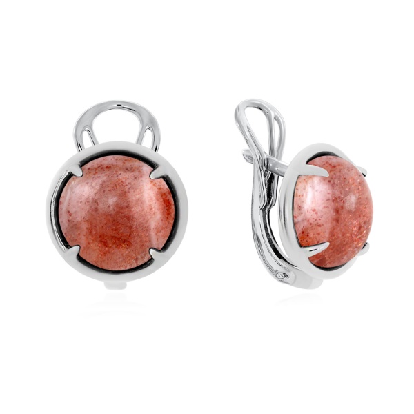 серьги из серебра с солнечником