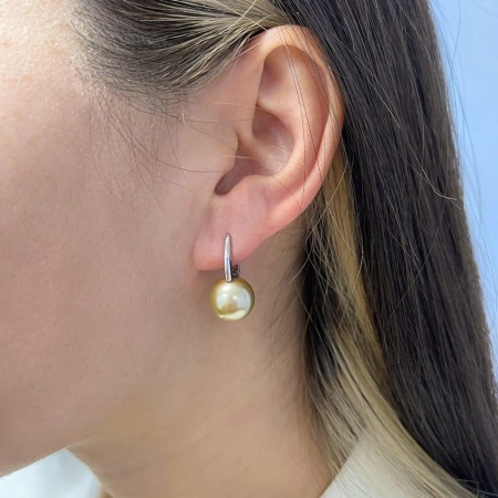 Серьги из серебра с жемчугом