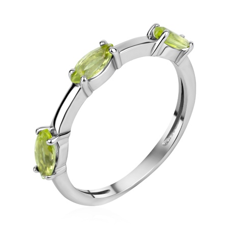 Купить кольцо из серебра с хризолитом  в интернет-магазине KRASNOE