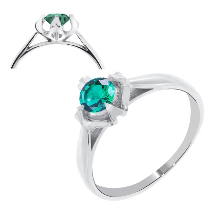 Купить кольцо из серебра с ситаллом в интернет-магазине KRASNOE