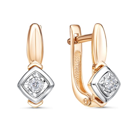 Серьги из золота с бриллиантом