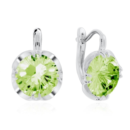 Серьги из серебра с фианитами