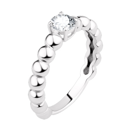 Купить кольцо из серебра с фианитами  в интернет-магазине KRASNOE
