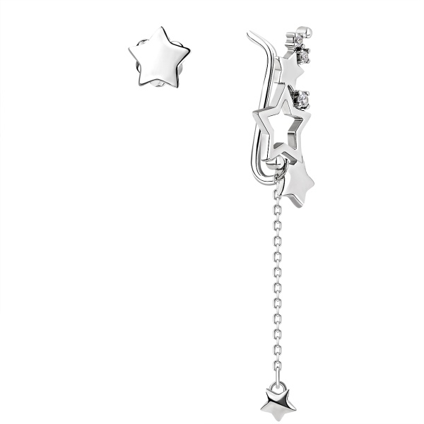 Серьги из серебра с ситаллом