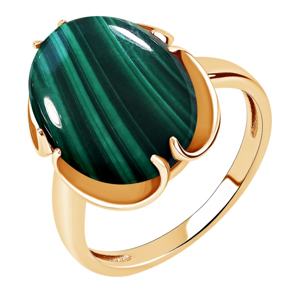 Купить кольцо из серебра с малахитом в интернет-магазине KRASNOE