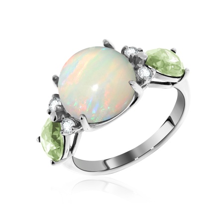 Купить кольцо из серебра с опалом в интернет-магазине KRASNOE