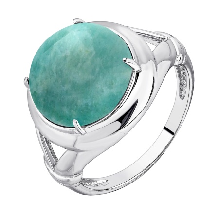 Купить кольцо из серебра с амазонитом в интернет-магазине KRASNOE