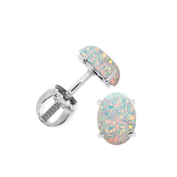 Пусеты из серебра с опалом 2340252320-10 от KRASNOE, металл Серебро, вставка Опал Пусеты из серебра с опалом 2340252320-10 от KRASNOE, металл Серебро, вставка Опал