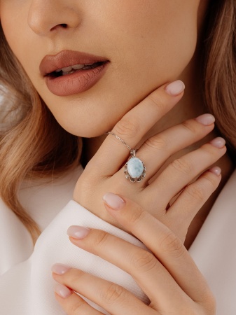 Купить подвески  из серебра с ларимаром