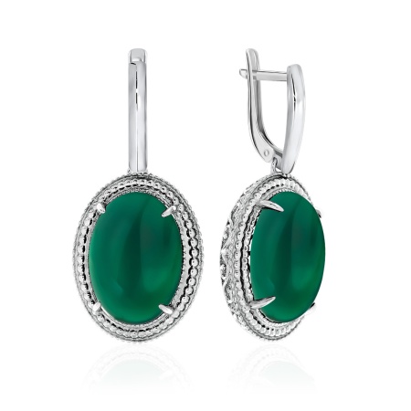 Серьги из серебра с агатами