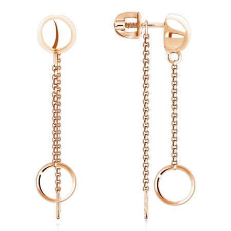 Пусеты из серебра без вставок 2320405188-4 от KRASNOE, металл Серебро, вставка Без вставок