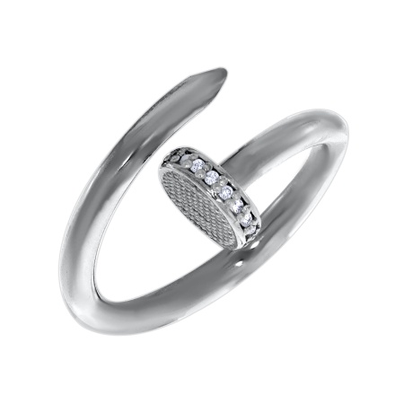 Купить кольцо из серебра с фианитами в интернет-магазине KRASNOE
