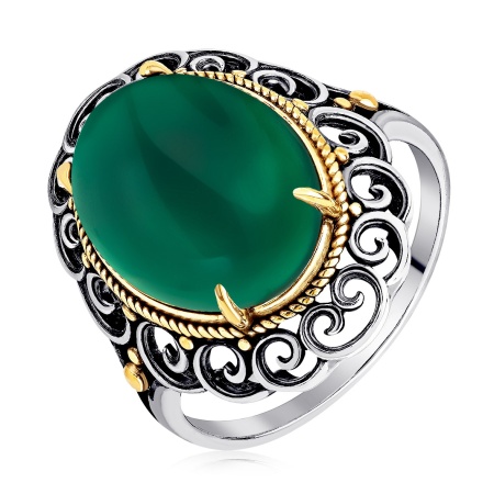 Купить кольцо из серебра с агатом в интернет-магазине KRASNOE