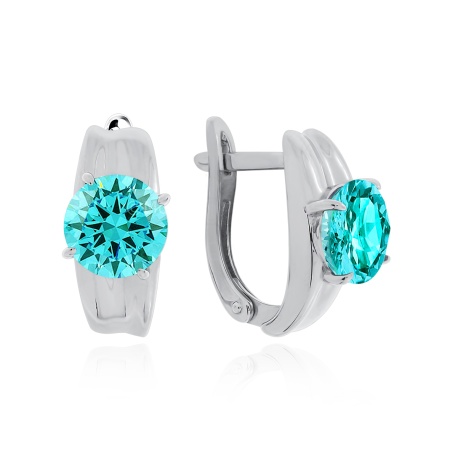 Серьги из серебра с ситаллами