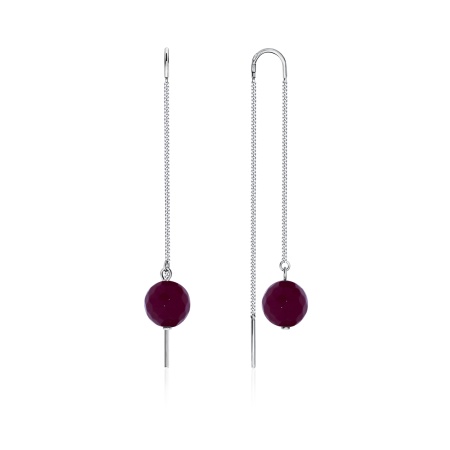 Серьги из серебра с агатами Серьги из серебра с агатами