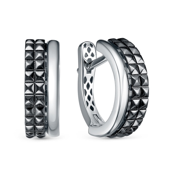 Серьги из серебра без вставок