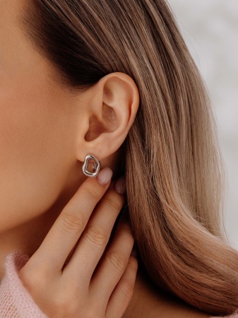 Серьги из серебра без вставок