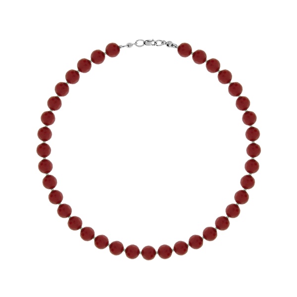 Колье из серебра с агатами 8340656117-45-40