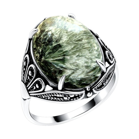 Купить кольцо из серебра с кошачьим глазом в интернет-магазине KRASNOE