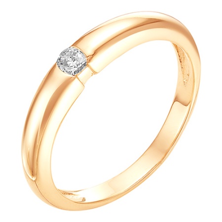 Купить кольцо из золота с цирконом в интернет-магазине KRASNOE