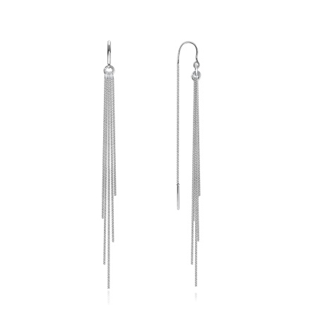 Серьги из серебра без вставок