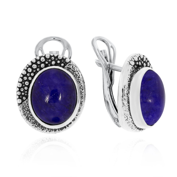 Серьги из серебра с агатами 2310392399-80 от KRASNOE, металл Серебро, вставка Агат