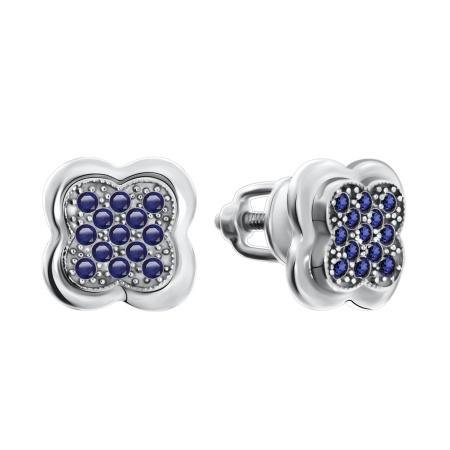 Пусеты из серебра с ситаллами 2340883526л-82 от KRASNOE, металл Серебро, вставка Фианит