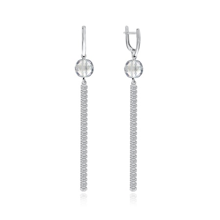 Серьги из серебра с хрусталём