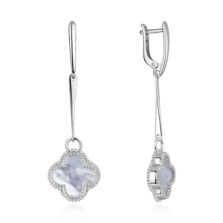 Серьги из серебра с перламутрами