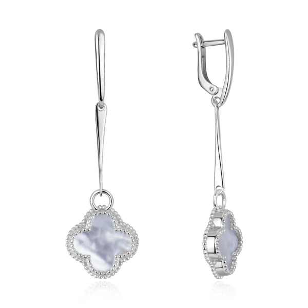 Серьги из серебра с перламутрами